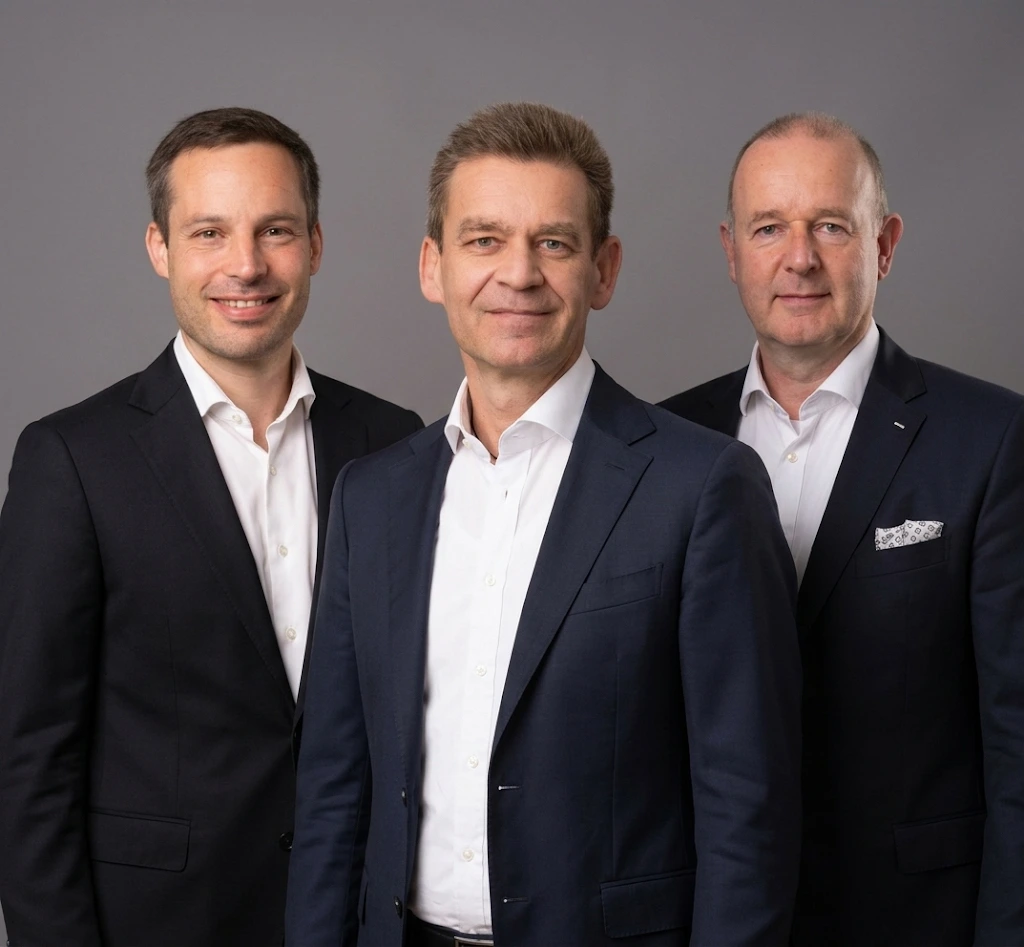 Aufsichtsrat der GFU bestehend aus Enrico Hoffmann, Christian Gerwens und Ulf Schreurs