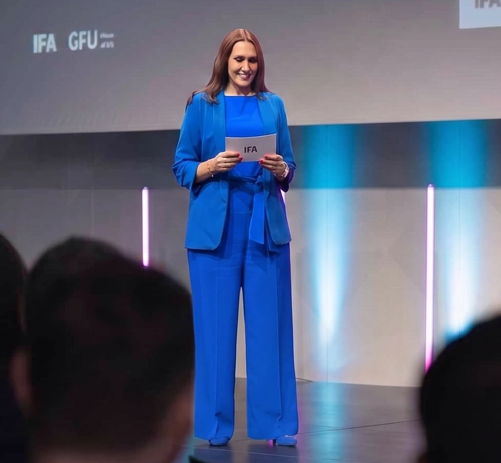 Carine Chardon auf der Bühne der IFA Berlin