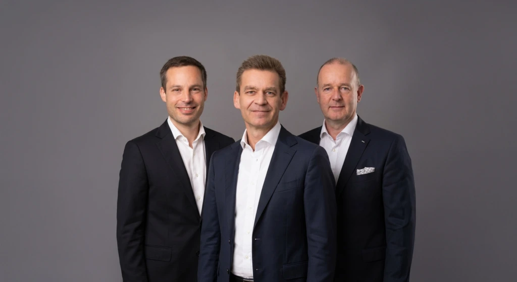 Aufsichtsrat der GFU mit Enrico Hoffmann, Christian Gerwens und Ulf Schreurs