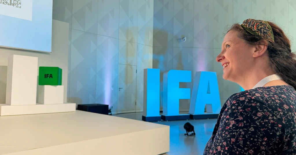 Marie-Charlotte von Heyking während des IFA Kick-Offs